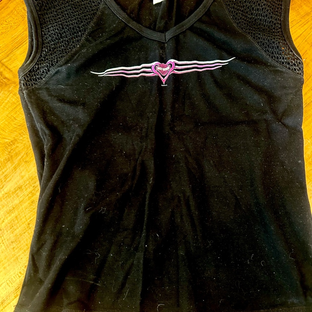 Harley-Davidson Black Sleeveless Top